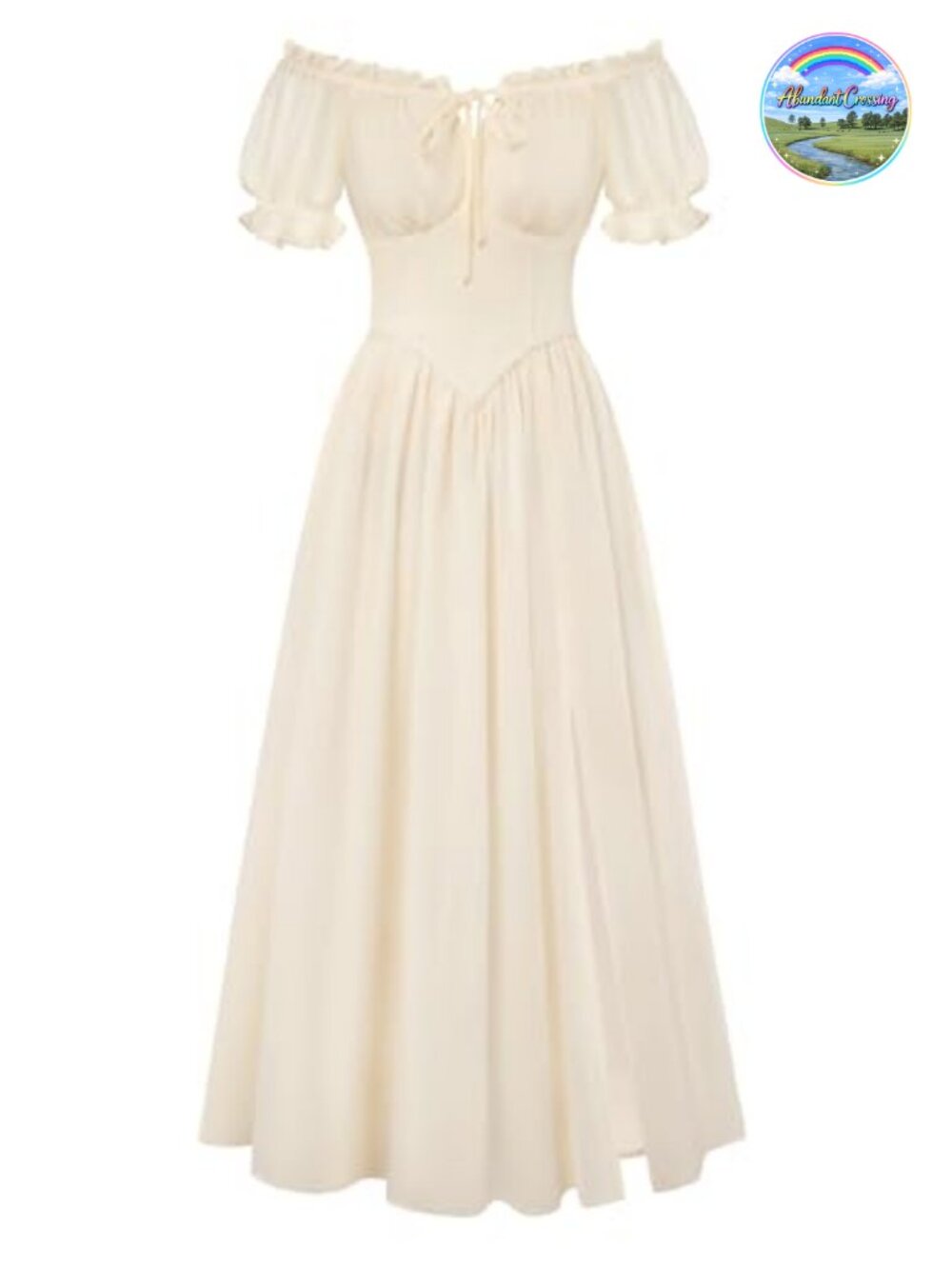 Off Shoulder Renaissance Milkmaid Corset Dress Chiffon Cottagecore